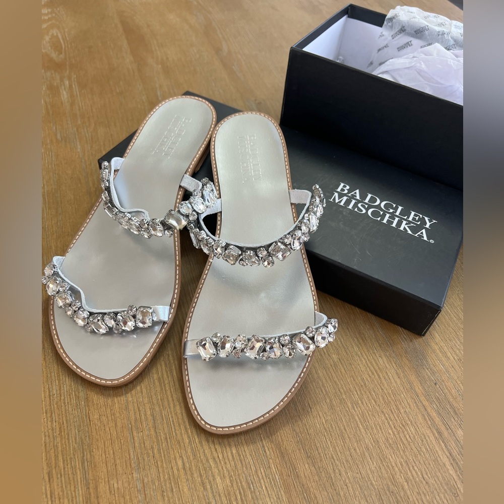 Badgley Mischka Rhinestone Slides